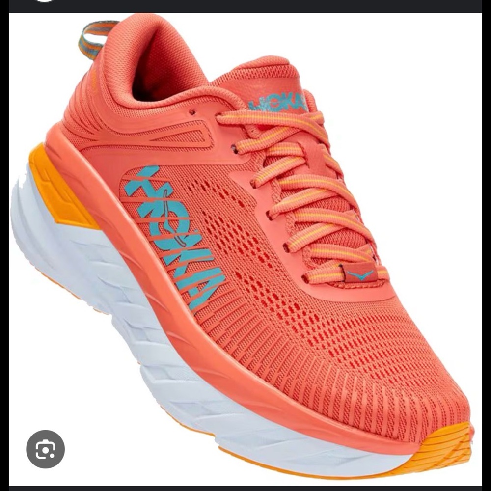 Hoka Bondi 7 Running Shoes Camellia/Coastal Shade